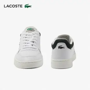 【LACOSTE】男鞋-皮革車線運動鞋(白色)