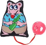 FUTUREORYY Interactive Cat with Bell Plush Mouse Teaser for Indoor Cats Engaging Exercise and Entertainment for Durable and Reusable Fun for Training Senses