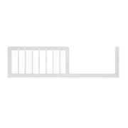 Melai Solid Pine Toddler Bed Rail Kit - White