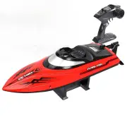 HXJRC HJ811 2.4G 4CH RC Boat High Speed LED Light Speedboat Waterproof 20km/h Electric Racing Vehicles Models Lakes Pool