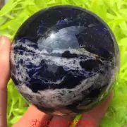 1.23LB Natural Sodalite Ball Quartz Crystal Sphere 74mm Gem Reiki Healing XQ1602