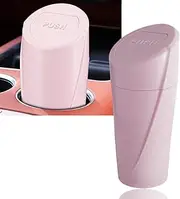 Car Garbage Trash Cans with Lid, Mini Car Trash Can Portable Leakproof Auto Garbage Storage Can Pink, Car Accessories for Interior, Small Car Trash Bin Use for Automotive, Office, Camping,Living Room