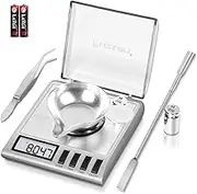 Fuzion Milligram Scale, 50g/0.001g Digital With Calibration Weights, Jewelry and Gem Scale for Powder Medicine, Reloading - Includes Scoop, Powder Pan and Tweezers