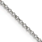 22 Inch Sterling Silver 1.5mm Rolo Chain W/4In Ext.