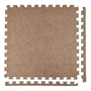 Greatmats Loose Lay Interlocking Carpet Tile 24" x 24" Tan (18 Tiles/72-Sq-Ft)