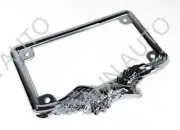 MOTORCYCLE Chrome American Eagle License Plate Tag Frame Holder