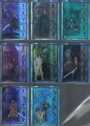 STAR WARS ATTACK OF THE CLONES SET OF 8 PRISMATIC FOILS
