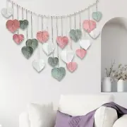 Macrame Leaves Woven Tapestry Bohemian Wall Hanging Tassel Fringe Tapestry