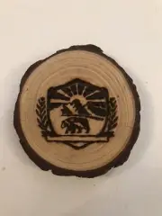 2.5” Hand Burned Pyrography Magnet -Original Composition “California”