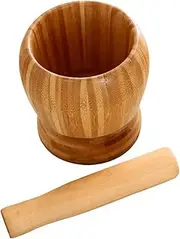 Tignapoo Mortar and Pestle Set Big Manual Garlic Spices Large Mortar Pestle Pepper Minced Tool Durable Lightweight Garlic Mills Mixing Pot Herb Pepper Grinder