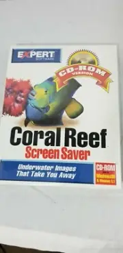 Coral Reef Screen Saver PC BIG Box 1995 Expert Software Win95/3.1