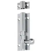 7.5cm Plain Barrel Bolt, Satin Chrome