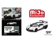 Mini GT 1:64 Bugatti Chiron Pur Sport White Diecast Model Car MGT00569