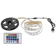 Haofy LED USB Light Strip with 24-Button Remote Control, RGB 5050 Color Change Light Strips Flexible for The Bar Interior (1.5m / 4.9ft)