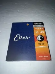 Elixir 12102 Nanoweb Medium Gauge Electric Guitar Strings 11-49