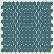 Shaw 589TS Technicolor Dreams - 11" x 11" Hexagon Penny Floor and - Blue