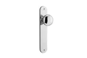 Iver Cambridge Door Knob on Oval Backplate Chrome Plated