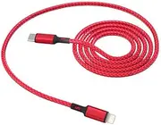 INONE Nylon USB C to Lightning Cable, USB C iPhone Charger Cable MFi Certified USB C iPhone Charger Cord Fast Charging for iPhone 14 13 Mini Pro Max 12 Mini Pro Max 11 X XS XR 8 Plus iPad(2M Red)