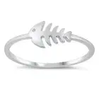 Fish Bone Ring 925 Sterling Silver 7mm Casual Band Size 4-10