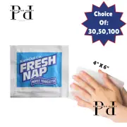 4" x 6" Lemon Scented Moist Towelette / Wet Nap Hand Wipe /Individually Packaged