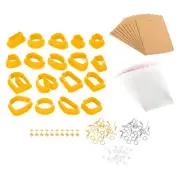 Polymer Clay Cutters, 118 Pcs Clay Cutters Polymer Clay Earrings Kit, Yellow