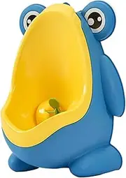 JUMPLAWN 1pc Cartoon Frog Urinal for Boys Portable Standing Potty Trainer with Wall Hanging Design Fun Rotating Windmill Durable Material for Easy Toilet Training