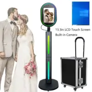 Party Mirror Photo Booth with 13.3in LCD Touch Screen Mini PC Built-in Camera