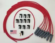 CHEVY MOPAR FORD 8.5MM UNIVERSAL SPIRAL HEI SPARK PLUG WIRES - STRAIGHT BOOT USA