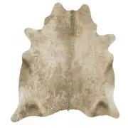 COW HIDE SKIN NATURAL CHAMPAGNE PREMIUM FLOOR RUG XL Size Approx 4m² **NEW**