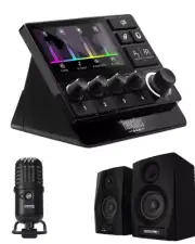 Streaming Kit for gamers and influencers w/ Mic, Audio Controller, and Speakers