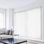 Privacy and Light Control Custom 99mm Vertical Blinds Polyester Fabric Perfect for Home or Office Adjustable Size (W x H x H): 100cm x 150cm / 39" x 59" Window Decoration