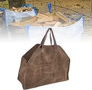 Heavy Duty Canvas Firewood Bag with Reinforced Handles – Large Capacity Firewood Carrier for Fireplace, Wood Stove, Camping, BBQ | Foldable Multipurpose Storage Bag