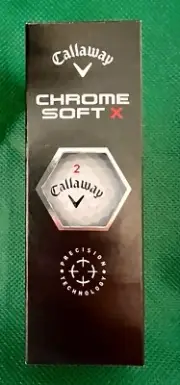 Callaway Chrome Soft X Truvis Box of 3 Golf Balls