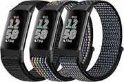 AVOD Sport Loop Nylon Watch Bands Only Compatible with Fitbit Charge 5 Bands, Adjustable Breathable Replacement Soft Nylon Loop Wristband Accessories for Women Men for Charge 5 Advanced Fitness Tracker