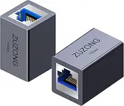 ZUZONG 10GB RJ45 Coupler Ethernet Coupler, 10Gbps in Line Coupler for Cat8/Cat7/Cat6a/Cat6/Cat5e/Cat5 Ethernet Cable Extender Adapter for PC Router Modem PS5 Xbox Female to Female (2 PCS