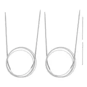 2pcs 47.24" Circular Knitting Needles US 3/3.0mm Needles 5.51" Short