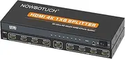 NOWBOTUCH 1x8 HDMI Splitter 8 Port 1 in 8 Out HDMI Switch 1 Port to 8 HDMI Display Dual / Mirror Powered Splitter Ver 1.4 Certified for Full HD 1080P 3D Support with High Resolution