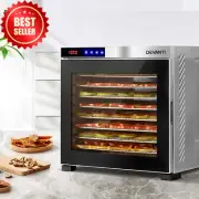 Stainless Steel Food Dehydrator Electric Excalibur with Adjustable Timer 0.5-24H
