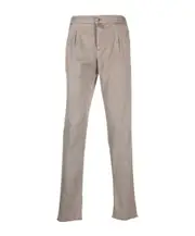 Elastic Waist Casual Pants 40 Beige