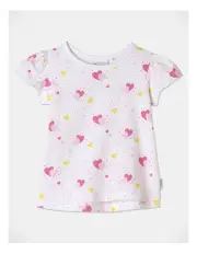 [Sprout] Essential Hearts T-Shirt Top in White