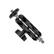Mini Magic Arm Dual Ball Head 1/4" Screw for Clamp Cage Monitor Max 4.4lb