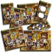 WESTERN PUB SALOON COWBOYS POKER GAME CUTE GIRLS LIGHT SWITCH OUTLET WALL PLATES