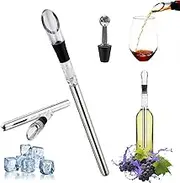 Vino Amigo Wine Cooling Stick, Chilling Sticks, Wine Bottle Cooling Stick, Vinoamigo - Wine Cooling Stick, Vino Amigo Wine Chiller, Wine Cooling Stick Steel That Chills Wine in 15 Minutes (1 Set)
