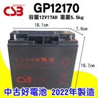 在飛比找蝦皮購物優惠-電小二★中古2022年製 CSB GP12170 12V17