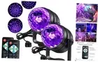 Black Light for Glow Party, 6W UV LED Disco Ball Strobe Lights for Dark Party