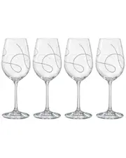 Barski European Lead-Free Crystalline Wine Goblets Set of 4