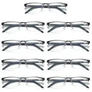 9 PK Mens Spring Hinge Half Frame Blue Light Blocking Reading Glasses Readers