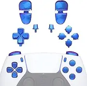 eXtremeRate Replacement D-pad R1 L1 R2 L2 Triggers Share Options Face Buttons, Chameleon Purple Blue Full Set Buttons Compatible with ps5 Controller BDM-030 BDM-040 BDM-050 - Controller NOT Included