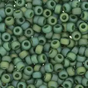 Frosted Opaque Glaze Rainbow Green Miyuki Seed Beads 6/0 (6-94699-TB)