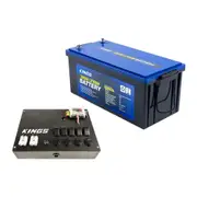 Adventure Kings 200Ah Lithium LiFePO4 Battery Prismatic Cell + 12v Control Box 4WD Caravan 16 A switches